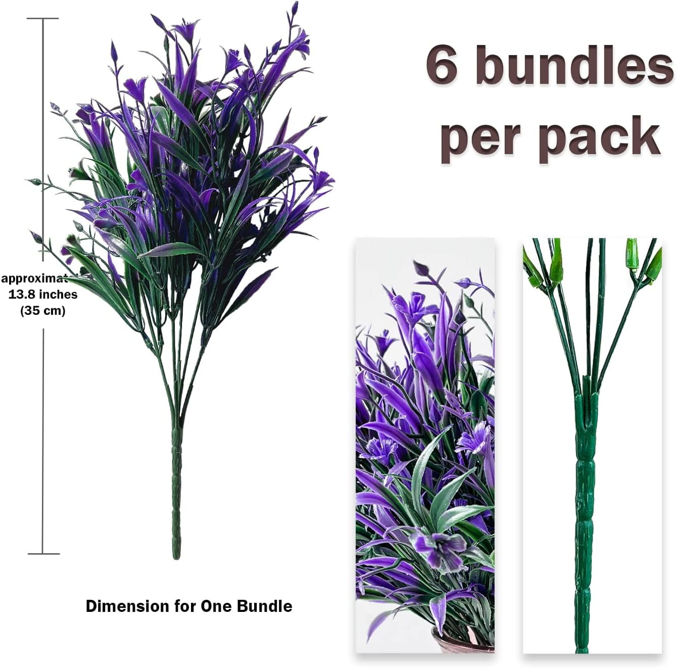 Artificial Flowers for Outdoors,16 Bundles Outdoor Fake Flowers UV Resistant Faux Silk Flowers for Outside Planters, Window Box Pot(Mix Color)