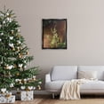 thumbnail image 2 of Winter Snowfall Night Pine Tree Holiday Photograph Jet Black Framed Art Print Wall Art, 2 of 6
