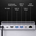 thumbnail image 4 of USB C Docking Station, USB Hub RJ45 1000Mbps 100W PD Charging HD Output 6 In 1  for PC, 4 of 7