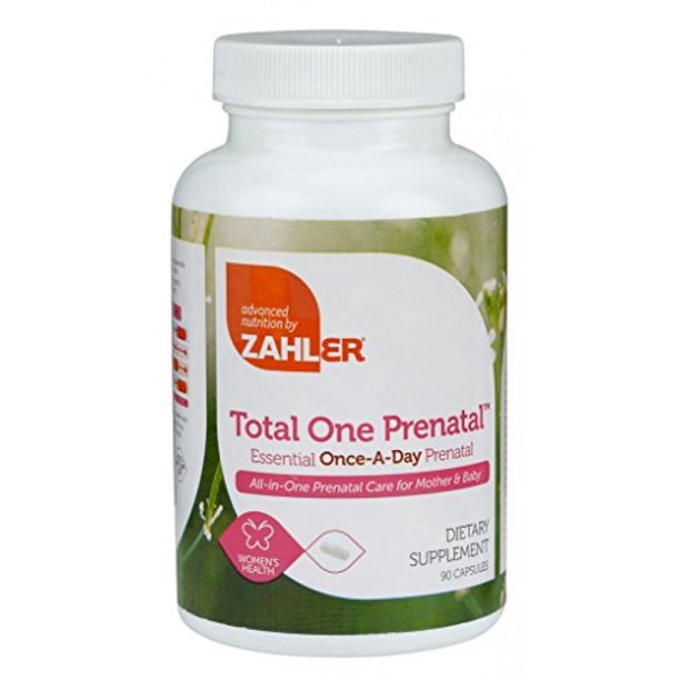 Zahler Total One Prenatal, Contains Folic Acid and Iron, An AllNatural
