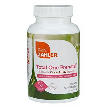 Zahler Total One Prenatal, Contains Folic Acid and Iron, An All-Natural Complete Pregnancy and Breastfeeding Multivitamin Supplement, Just One Capsule a Day,Certified Kosher, 90 (The Best Natural Prenatal Vitamins)