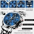 thumbnail image 6 of OLEVS Luxury Watches for Men Self-Winding Stainless Steel Analog Luminous Waterproof Mens Watches Reloj, Male Watch 6633, 6 of 12