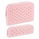 thumbnail image 1 of Uxcell 2 Paquetes de Estuches de Lápices de Silicona, Pequeño Estuche de Lápices con Agujeros DIY, Lindo Organizador de Papelería para Oficina, Viaje y Maquillaje, Rosa, 1 of 6