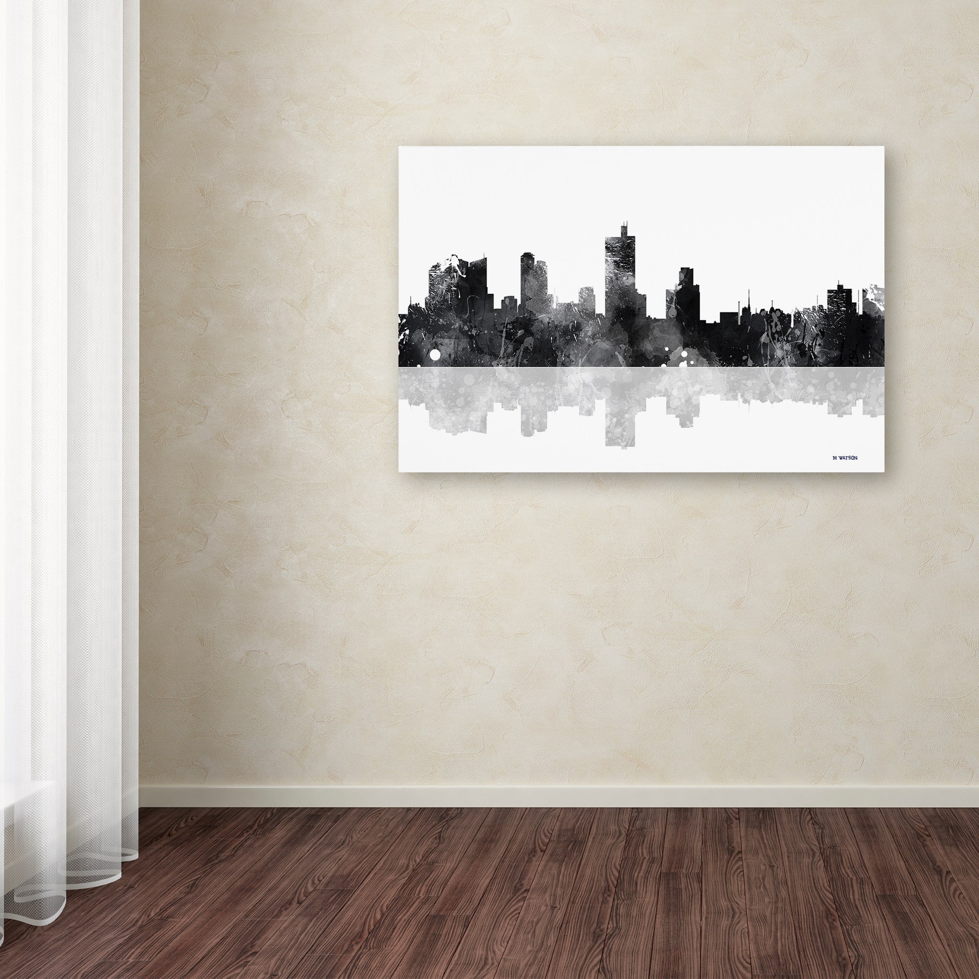 Trademark Fine Art "Fort Worth Texas Skyline BG-1" Canvas Art by Marlene Watson