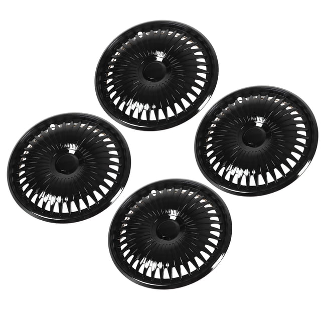 Tapa de Cubo de Rueda ANGGREK Alta Resistencia 15 Pulgadas 4 Piezas Negro