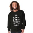 thumbnail image 5 of Keep Calm And Agree With Dad Crown Men Big & Tall Sweatshirt Brisco Brands 3X, 5 of 6