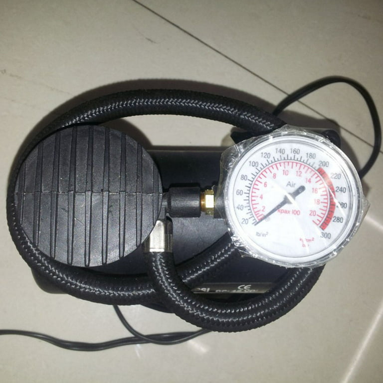 12V Car Tyre Inflator Air Compressor Metal Tire Inflator High Pressure Air  Pump Car Reparing Tool (Black) 