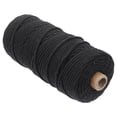 thumbnail image 3 of 1PC 100M Long 3MM Wide Natural Cotton Thread Braided Cotton Rope Tapestry Knitting Thread Multi-purpose Manual Woven Rope for Hanging Carpet Craft Making (Black), 3 of 9