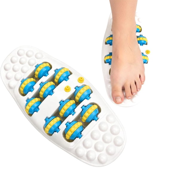 Foot Massager Roller for Plantar Fasciitis Relief, Dual Foot Acupressure Therapy for Pain Relief, Stress Relief and Improved Circulation, Portable Reflexology Tool for Home and Office