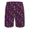 thumbnail image 6 of Kdxio Mardi Gra2 Pattern Mens Casual Shorts - Drawstring Summer Beach Sports Shorts for Men, 6 of 9