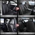 thumbnail image 4 of DIKSOAKR 2 Front Car Seat Covers Fit for Mitsubishi Lancer 2012-2017 Seat Covers Waterproof Leather Automotive Seat Cushion Protector Compatible Airbag(Black,2 Seats), 4 of 7