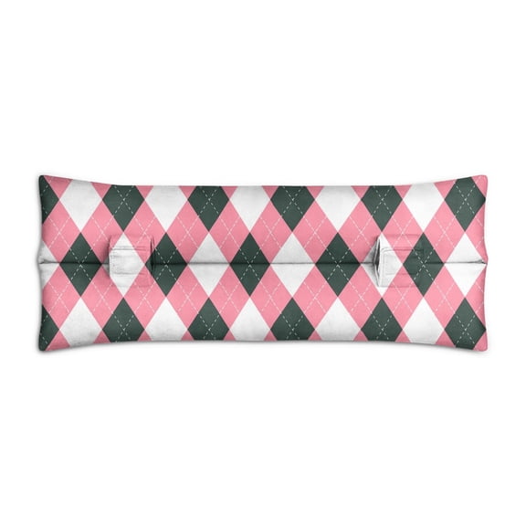 Colorful Checkered Post-Surgery Pillow - Seatbelt Pressure Relief for Mastectomy - Soft Chest Protector with Hook & Loop Closure