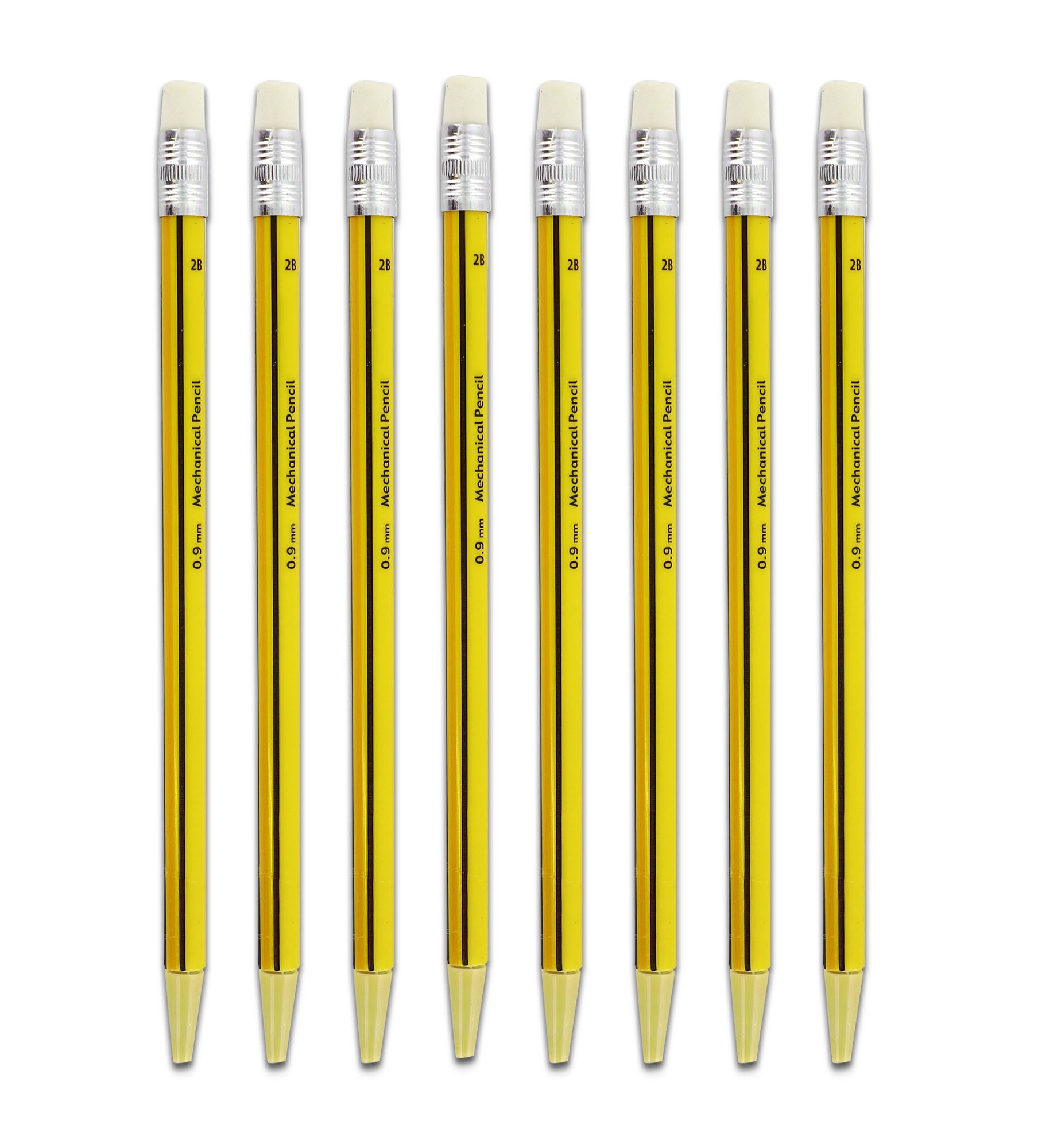 0.9mm Mechanical Pencil with Eraser Top for Convenience Refillable and Retractable Ideal for General Writing - (4 per Pack) (Pack of 2) - By Emraw