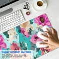 thumbnail image 4 of Long Mouse Pads for Desk,Pioneer Flower Floral Print Pattern Desk Mats on Top Of Desks, Desk Mouse Pad Extra Large with 3mm Non-Slip Base and Stitched Edge for Gaming,Office,Work,Home 31.5"x11.8", 4 of 6