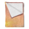 thumbnail image 2 of Eiffel Tower Soft Flannel Fleece Blanket, View of Eiffel Tower at Sunrise Paris Historical Monument Panoramic, Cozy Plush for Indoor and Outdoor Use, 50" x 60", Marigold Rose Brown, by Ambesonne, 2 of 5