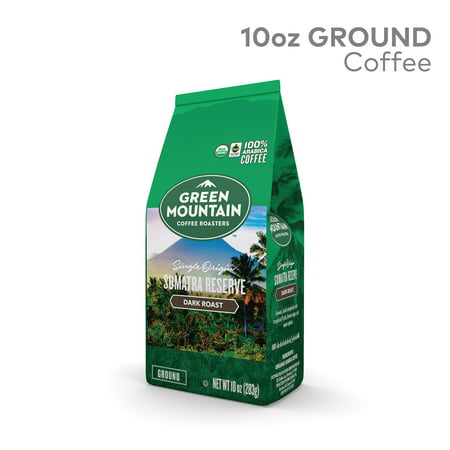 Green Mountain Roasters Roasters, Fair Trade Certified Organic, Sumatra Reserve, Ground Coffee, Dark Roast, Bagged