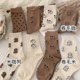 thumbnail image 1 of Calcetines hasta la mitad de la pantorrilla con dibujos de perros bonitos de otoño e invierno, calcetines de moda para niñas, 1 of 6