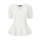 thumbnail image 1 of Blusa vintage para mujer Victorian Puff Sleeve Steampunk Lace Up Top blanco S, 1 of 6