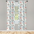 thumbnail image 3 of Ambesonne Cartoon Curtains, Party Animals Balloon, Pair of 28"x84", Multicolor, 3 of 5