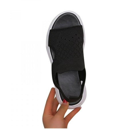 

Homedles Sandals for Women- New Thick Sole Wedge Shoes Summer Sandals Ladies Casual Slippers Ladies Sandals Black