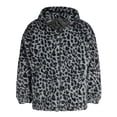 thumbnail image 4 of Lovskoo Men's Faux Fur Coat Winter Warm Fashion Leopard Long Sleeve Hooded Casual Outwear Jackets Blue, 4 of 6