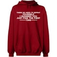 thumbnail image 2 of OXI Hoodie Sweatshirt - No Need To Repeat Yourself, Basic Casual Hoodie for Men's and Women Fleece Hoodie Long Sleeve - Antiquee Cherry 2X-Large, 2 of 3
