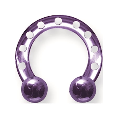 Plated SGSS Industrial Style Circ BB w Stl Balls 8G (3.2mm) 7/16 (12mm) Stainless Steel