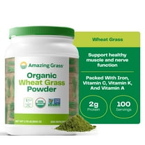Amazing Grass Wheat Grass Powder: 100% Whole-Leaf Wheat Grass Powder for Energy, Detox & Immunity Support, Chlorophyll Providing Greens, 100 Servings
