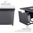 thumbnail image 4 of Kinger Home 42" Ethan Patio Extérieur Table de Puits de Feu avec Coupe-Vent, Gris, 4 of 7