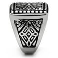 thumbnail image 4 of High polished (no plating) Stainless Steel Ring with No Stone for Women Celtic Theme No Stone Stone Color Style TK585 Size 9, 4 of 4