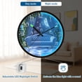 thumbnail image 5 of Voice Activated Clock with Glow Light 12 Inch Large Silent Wall Clock Battery Operated for Home Decor Blue Sofa, 5 of 8