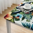thumbnail image 5 of Acheng Tropical Birds and Plants Square Tablecloth Full Width Single-Sided Printing 100% Polyester Fiber 52*52, 5 of 8