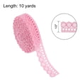 thumbnail image 2 of Lace Trim, 10 Yards 1/2 Inch Vintage Lace Ribbons for Craft Package Decoration Wedding Headbands Pink, 2 of 6