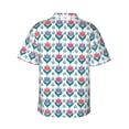 thumbnail image 3 of Fotbe Tulips Flowers Hawaiian Shirt for Men Unisex Summer Beach Casual Short Sleeve Cotton Linen Button Down Shirts-X-Large, 3 of 9