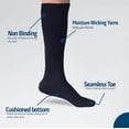thumbnail image 4 of Diamond Star Diabetic Over the Calf, Non-binding Premium Cushion Cotton Knee High Comfortable Socks for Men (Navy - 6 Pairs, Sock size 10-13), 4 of 6