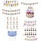 thumbnail image 5 of Ounissouiy 1 Uds. Conjunto de tarjeta de papel de arcoíris de 16,4 pies para fiesta de cumpleaños, cartel de feliz cumpleaños, cartel de Kits de decoración para fiestas Azul 7 pulgadas, 5 of 6