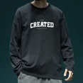 thumbnail image 5 of Camiseta holgada para hombre, sudaderas de gran tamaño, jersey de talla grande, nueva, divertida, elástica, XL, manga larga, ropa para hombre, 5 of 5