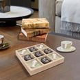 thumbnail image 3 of Parisloft Cute Animal Cat Themed Wood Tic Tac Toe Board Game Wood Tabletop Decor -11.75 x 11.75 Inch, 3 of 8