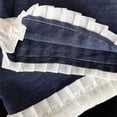 thumbnail image 4 of kpoplk Infant Baby Toddler Girls Summer Clothes Solid Color Sleeveless Camisole Linen Short Set Baby Summer Outfits Size 3-4 Years,Navy, 4 of 6