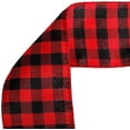 thumbnail image 3 of Red and Black Wired Edge Ribbon | 2.5” X 5 Yards | Wide Buffalo Plaid Design | Gingham Ribbon for Christmas Decoration 15' x 2 1/2 inch Wide, 3 of 7