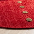 thumbnail image 3 of Safavieh Himalaya Derbhile Solid Wool Area Rug, Red, 6' x 6' Round, 3 of 8