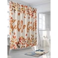 thumbnail image 5 of Hello Fall Waterproof Fabric Shower Curtain, Orange Red Maple Leaf Botanical Rustic Shower Curtain for Bathroom Curtains Bathtubs Hotel Washable Shower Curtains with 12 Hooks Small 36x72in, 5 of 6