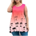 thumbnail image 2 of Wzzjkit Débardeurs pour Femmes Mode Col Rond Imprimé T-shirt Sans Manches Ample Blouse Débardeur, 2 of 5