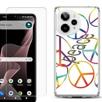 Phone Case for Cricket Icon Plus 2026, with Screen Protector, by OneToughShield - Colorful Peace