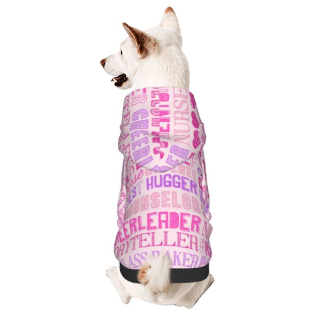 Fotbe Best Mom ever Sudadera con Estampado para Perros Pequeños – Suéter con Capucha para Mascotas, Tela Suave de Forro Polar con Bolsillo-Small