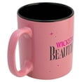 thumbnail image 3 of Taza Grande Metalizada De Cerámica, Diseño Wicked, Tarro para Bebidas Caleintes, Bitono Rosa Exterior, Negra Interior, Capacidad 591 Ml, 3 of 4