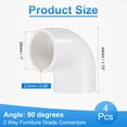 thumbnail image 2 of Uxcell 4Pcs 90 Degree Elbow Pipe Fittings 1" 2 Way Furniture Grade Connectors, 2 of 5