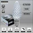 thumbnail image 4 of OptiCore C9 Shatterproof Cool White LED Christmas Lights Replacement Bulbs for String Lights, Pack of 25, 0.84W, E17 Base, 4 of 6