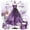 Black Purple, variant on Castle Fairy Glamorous Tulle Dress Twin Bedding 7-Piece,Sparkly Bow Handbag Bedding Comforter Set,Black White Pink Gold,Pink Reversible