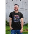 thumbnail image 4 of 4th of July American Flag Bald Eagle Mens Soft T Shirt, 4 of 5
